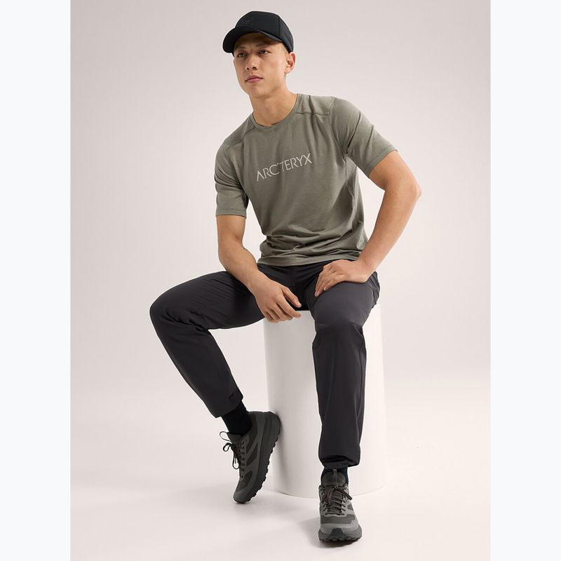 Мъжка тениска Arc'teryx Ionia Merino Wool Arc'Word Logo forage 2