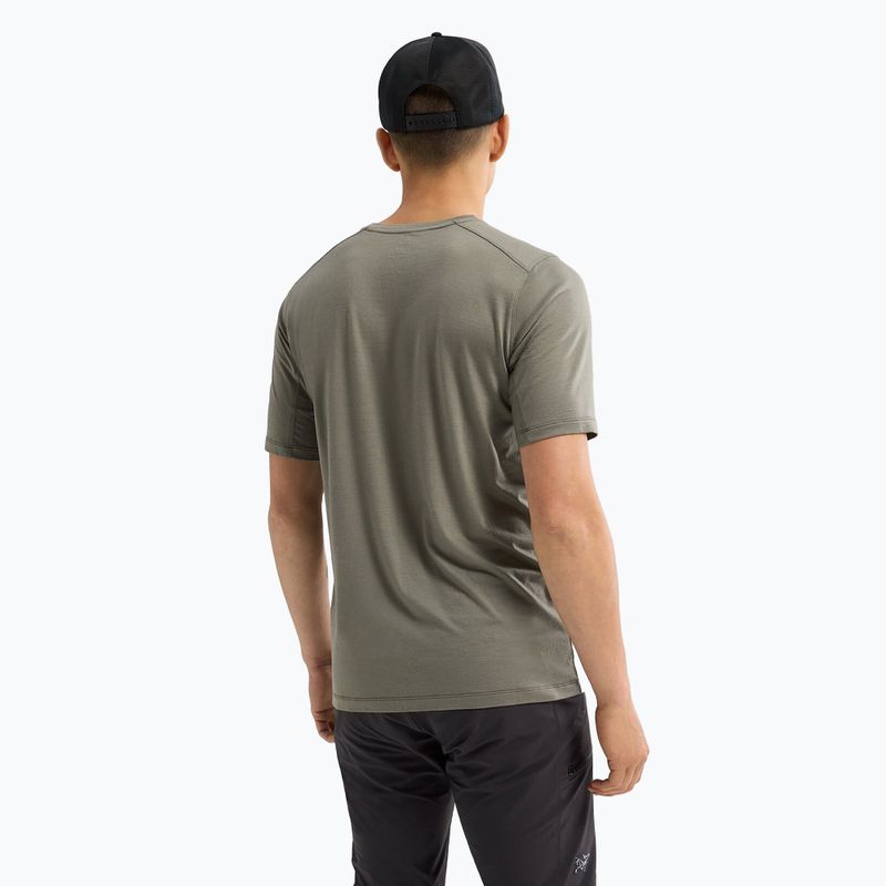 Мъжка тениска Arc'teryx Ionia Merino Wool Arc'Word Logo forage 3