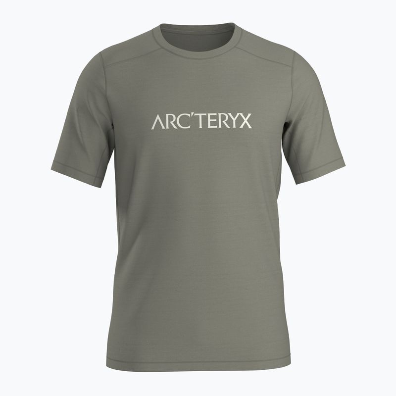 Мъжка тениска Arc'teryx Ionia Merino Wool Arc'Word Logo forage 6