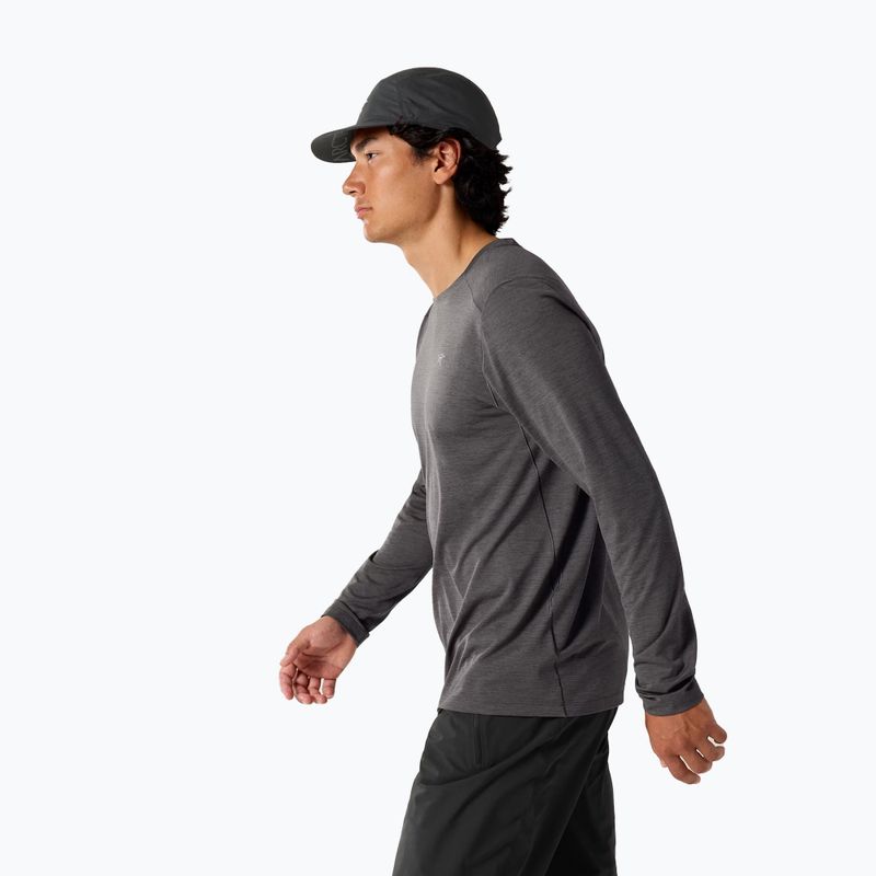 Мъжки трекинг дълъг ръкав Arc'teryx Cormac Crew черен меланж 3