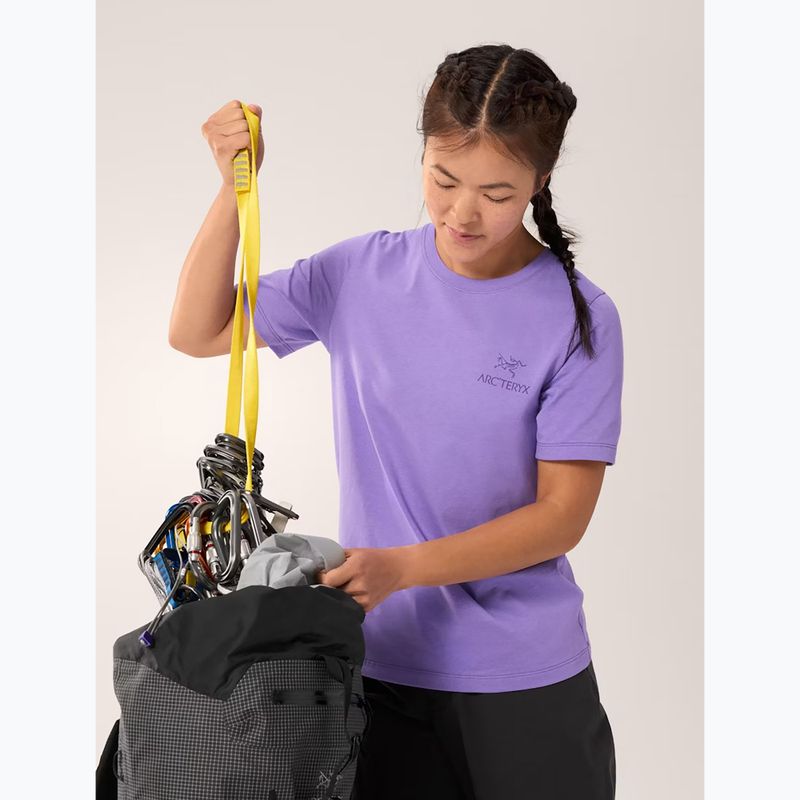 Дамска тениска Arcteryx Kragg Sl Cotton Emblem Crew aster 5