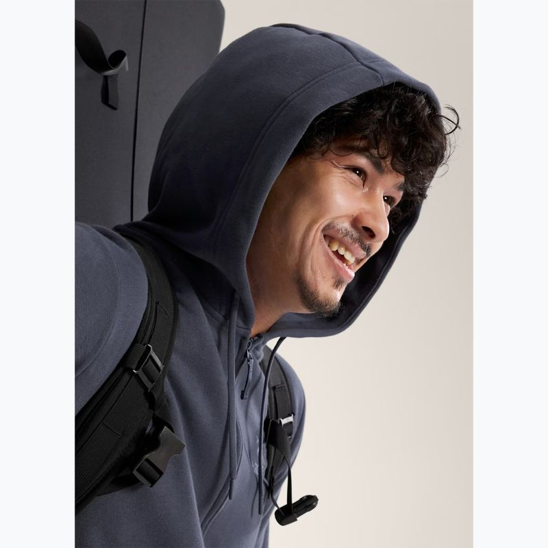 Мъжки туристически поларен суичър Arc'teryx Emblem Fleece Full-Zip Hoody dark stratus 5