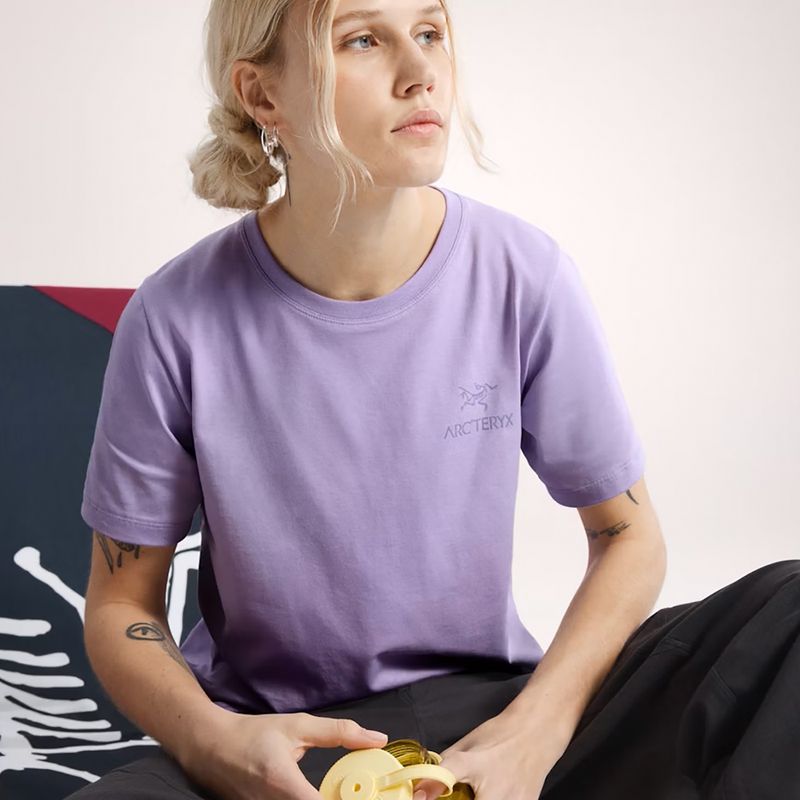 Дамска тениска Arcteryx Kragg Sl Cotton Emblem Crew mallow 5