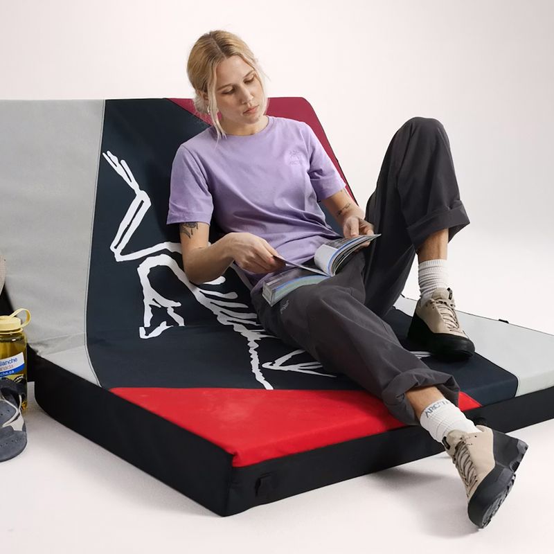 Дамска тениска Arcteryx Kragg Sl Cotton Emblem Crew mallow 6