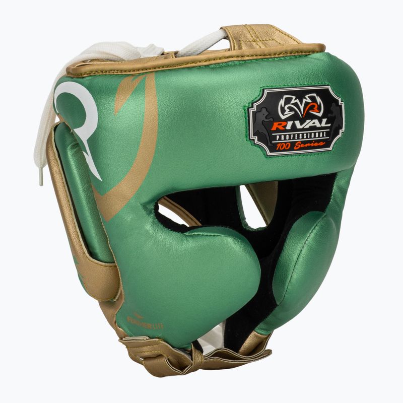 Боксьорска каска Rival RHG100 Professional Headgear green/gold
