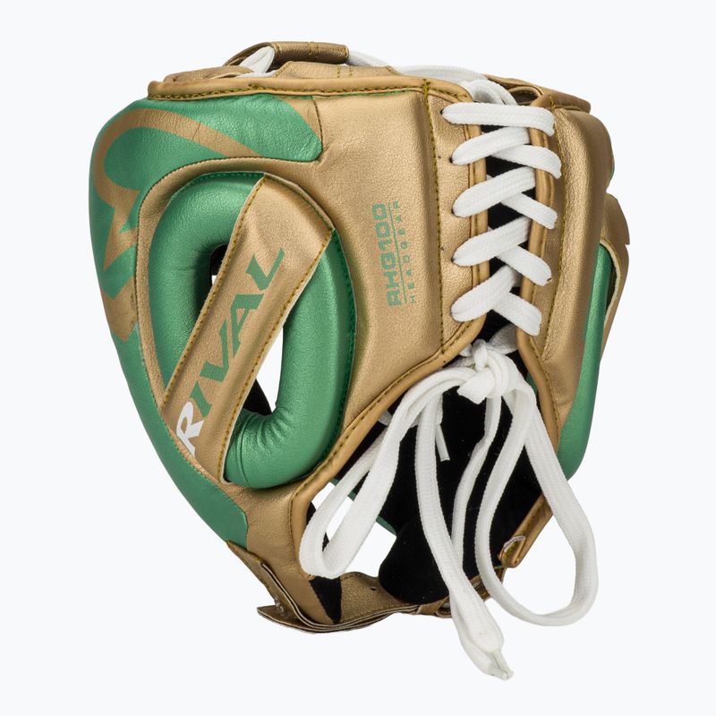 Боксьорска каска Rival RHG100 Professional Headgear green/gold 3