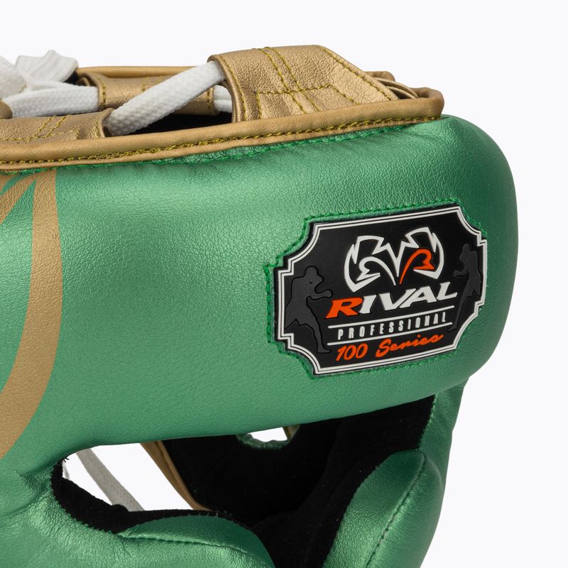 Боксьорска каска Rival RHG100 Professional Headgear green/gold 4