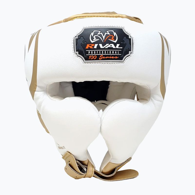 Боксьорска каска Rival RHG100 Professional Headgear white/gold 2