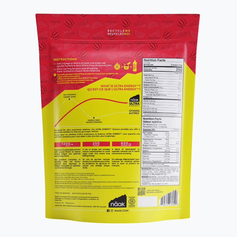 Näak Ultra Energy Drink Mix 720 g диня 2
