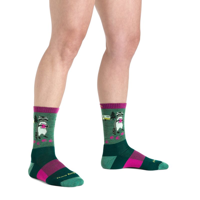 Дамски чорапи Darn Tough Critter Club Micro Crew Cushion moss 2
