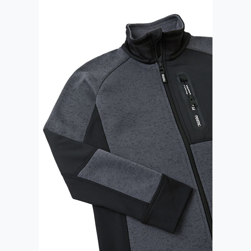 Детски поларен суитшърт Reima Liukuen soft black 3