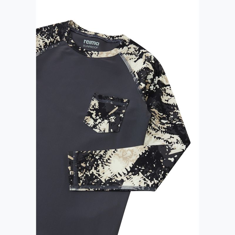 Детска блуза с дълъг ръкав за плуване Reima Kroolaus soft black 3