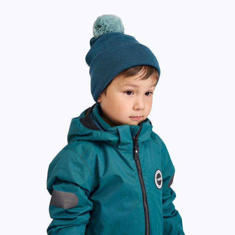 Детска зимна шапка Reima Omasi dark teal 4