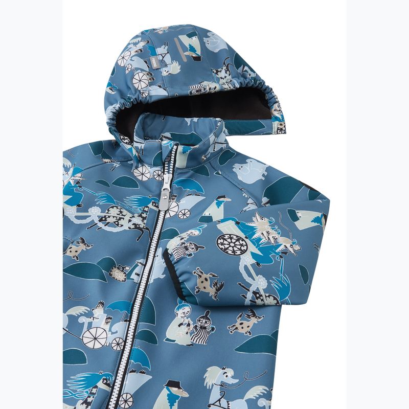 Детски софтшел гащеризон Reima Moomin Mjosa blue ocean 4