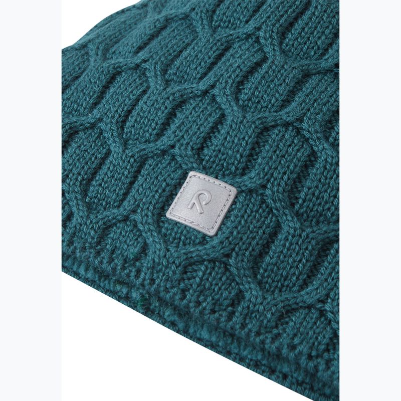 Детска шапка Reima Nyksund dark teal 3