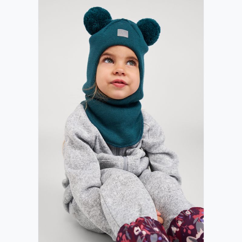 Детска шапка маска Reima Vekkuli dark teal 5