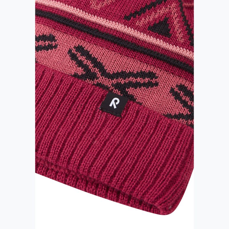Детска зимна шапка Reima Kirjoen cranberry 3