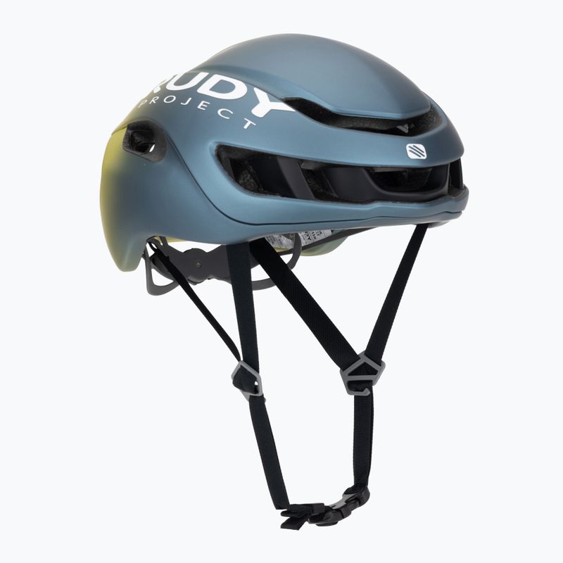 Велосипедна каска Rudy Project Nytron blue avio/apple green metal matte