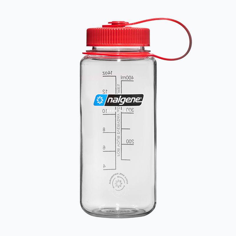 Туристическа бутилка Nalgene Wide Mouth clear/red cap