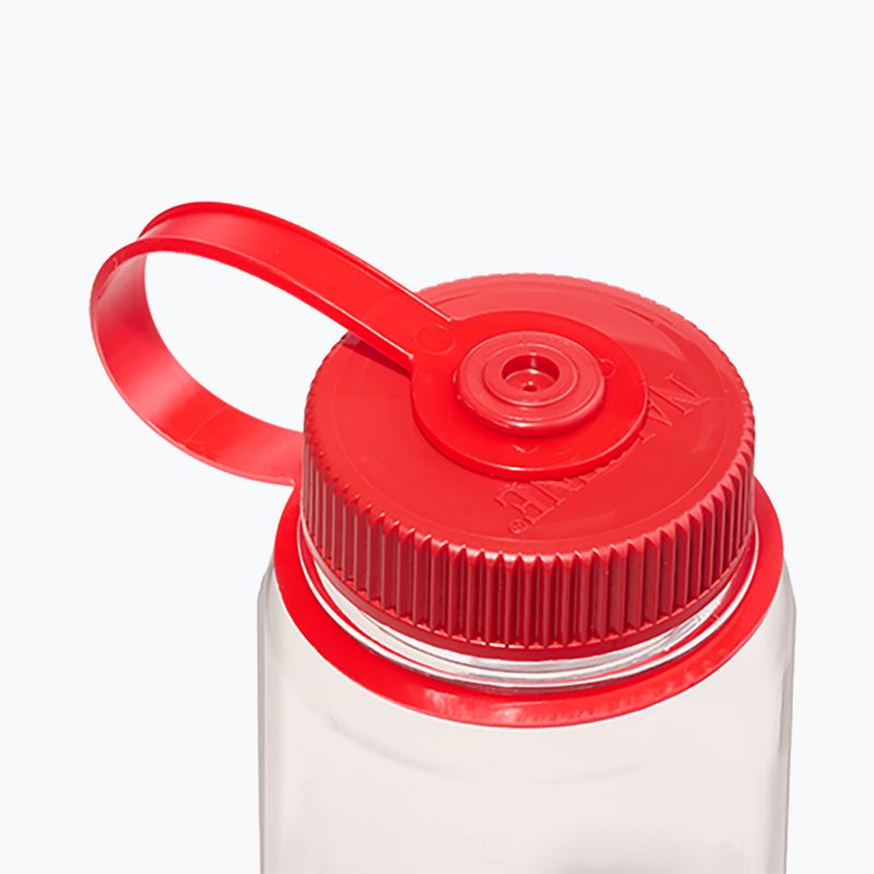 Туристическа бутилка Nalgene Wide Mouth clear/red cap 3