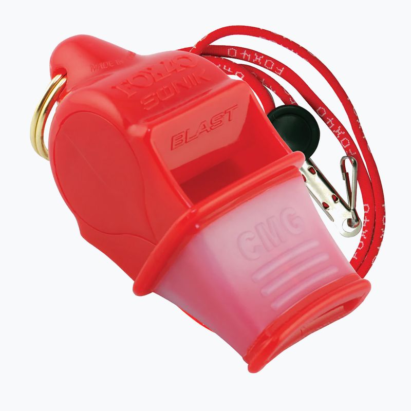 Свирка с шнур Fox 40 Sonik Blast CMG червена 9203