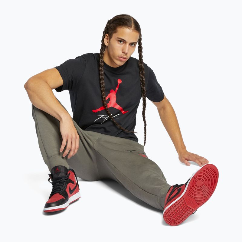 Мъжка тениска Jordan Jumpman Flight black/gym red 4