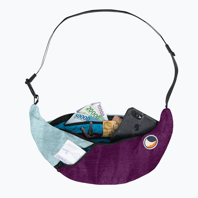 Ticket To The Moon Upcycled Sling чанта за рамо слива/облак 2