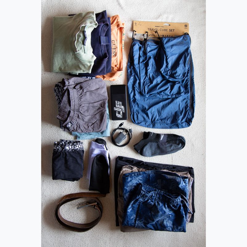 Комплект органайзери Ticket To The Moon Travel Cube Set 3 pcs. lightest blue/blue 7