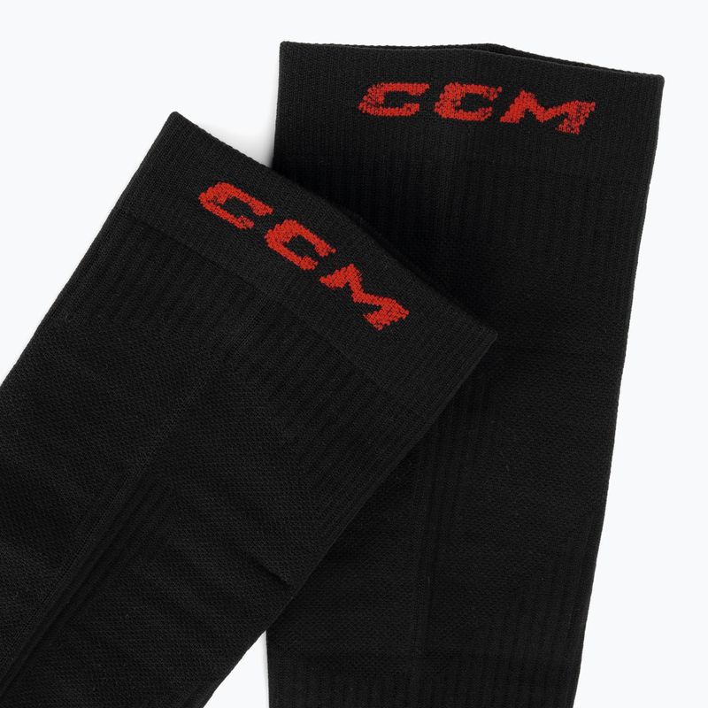 Чорапи за хокей CCM Compression Knee black/red 4
