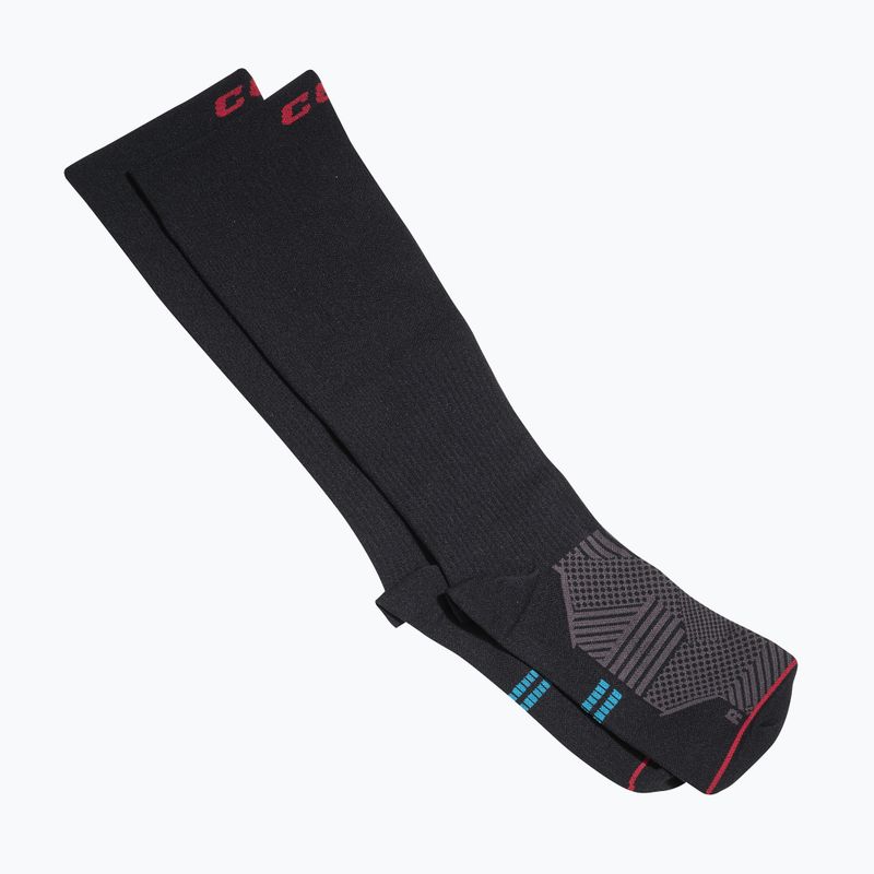 Чорапи за хокей CCM Compression Knee black/red 3