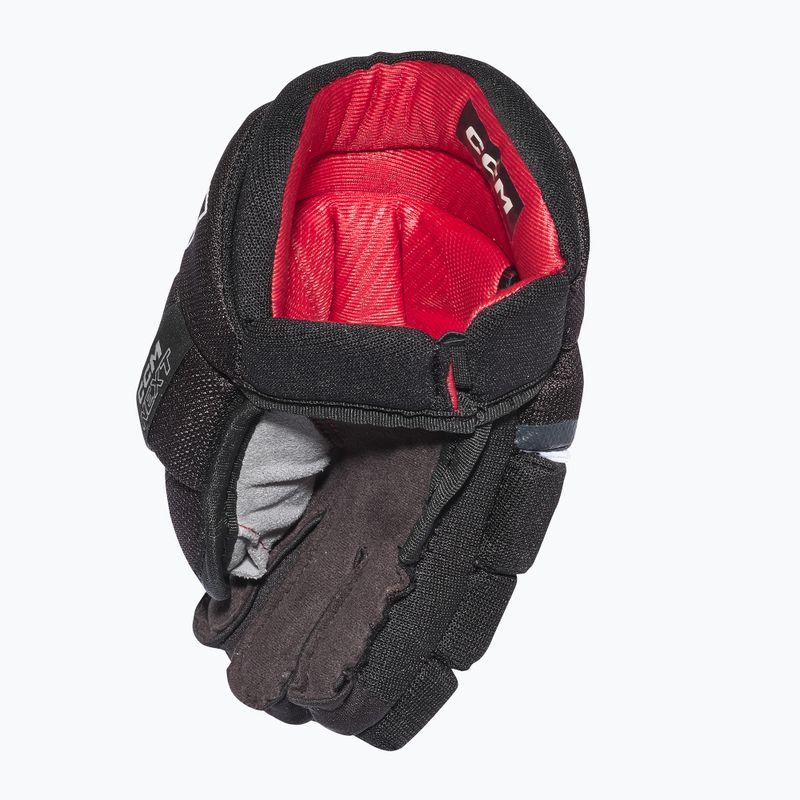 Детски хокейни ръкавици CCM Next JR Gloves black/white 3