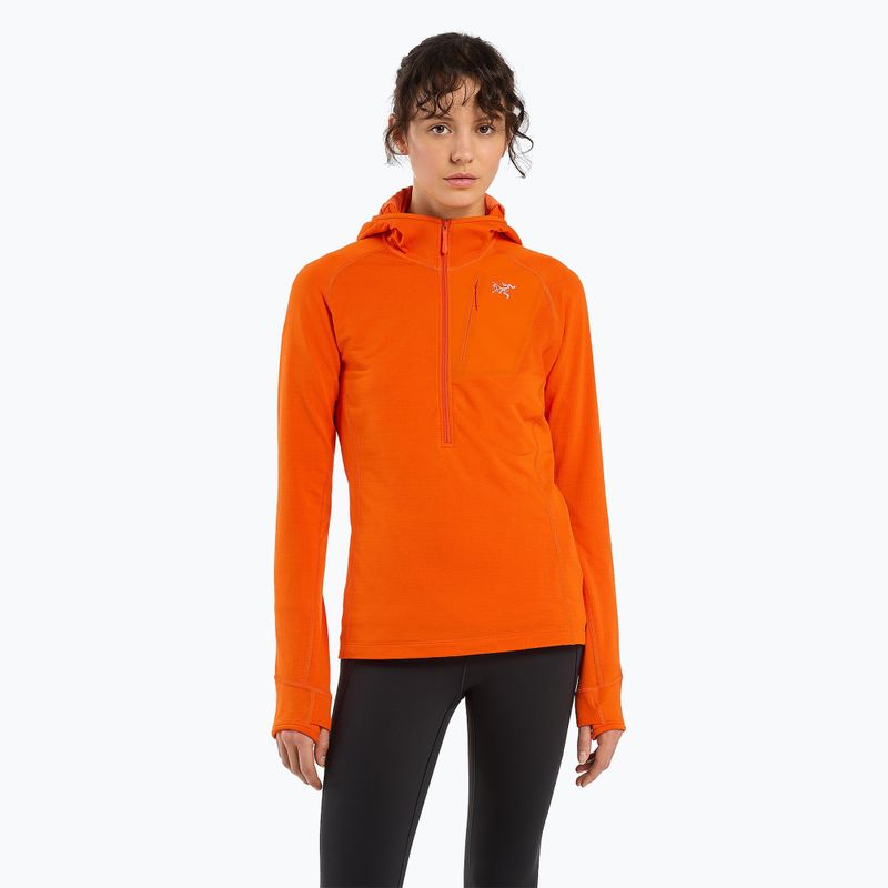 Arc'teryx дамски суитшърт за трекинг Delta Half Zip Hoody orange 29606