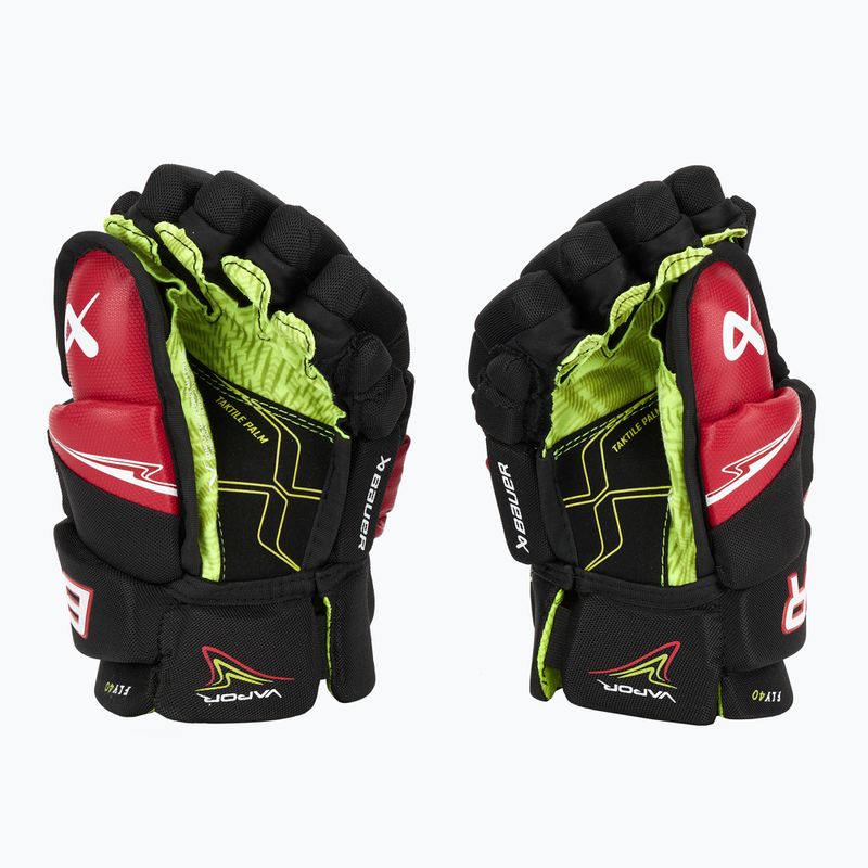 Детски хокейни ръкавици Bauer Vapor Fly40 Jr black/red 3