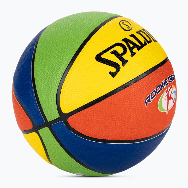 Spalding Rookie Gear Кожен многоцветен баскетболен размер 5 2