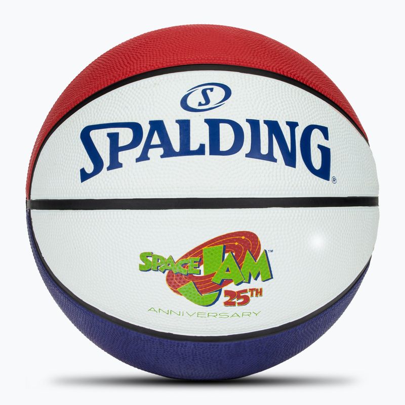 Баскетболна топка Spalding Space Jam Tune white/red/blue, размер 7