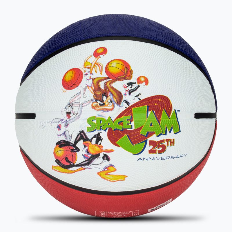 Баскетболна топка Spalding Space Jam Tune white/red/blue, размер 7 2