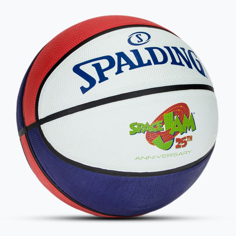 Баскетболна топка Spalding Space Jam Tune white/red/blue, размер 7 3