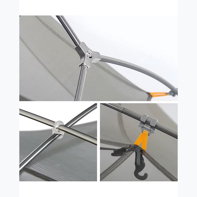 Палатка за трекинг 2-местна Naturehike Mongar 2 light grey/dark green 4