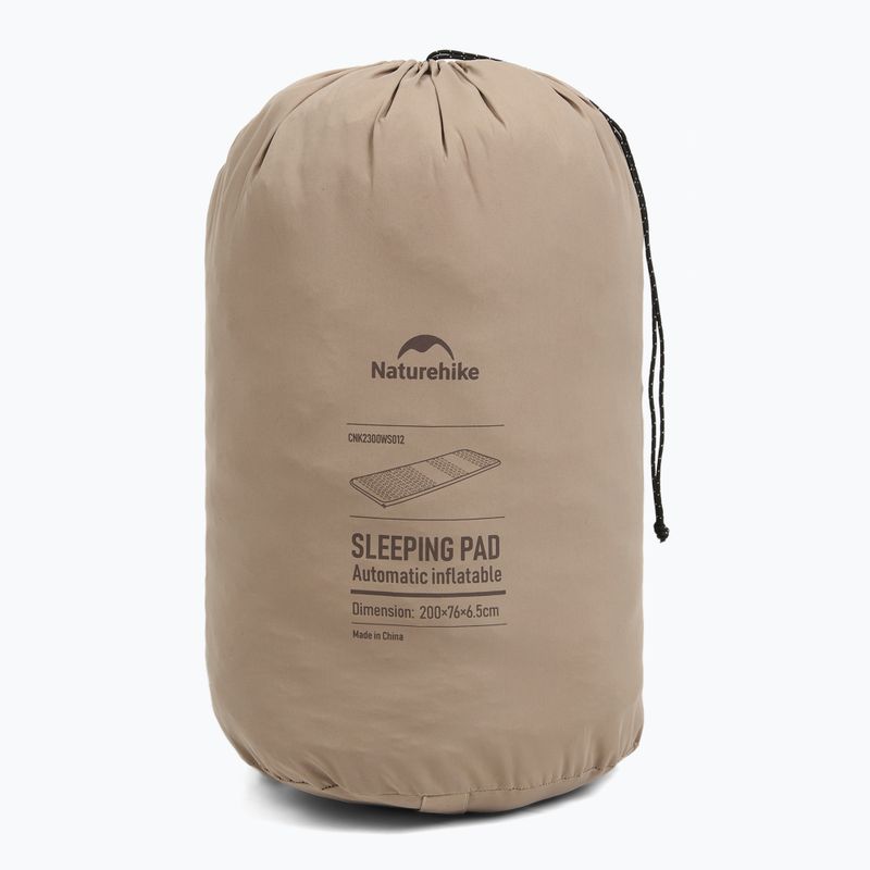 Самонадуваема постелка Naturehike Featherbone Single Large Wide brown 8