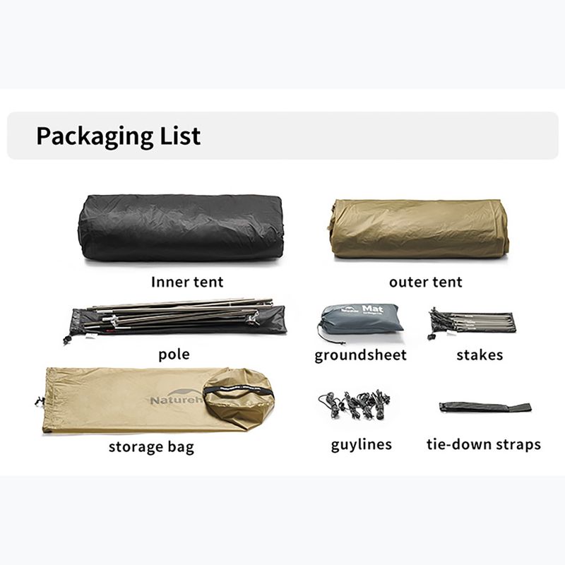 Палатка за трекинг 1-местна Naturehike Mongar UL1 15D moon rock sand 5