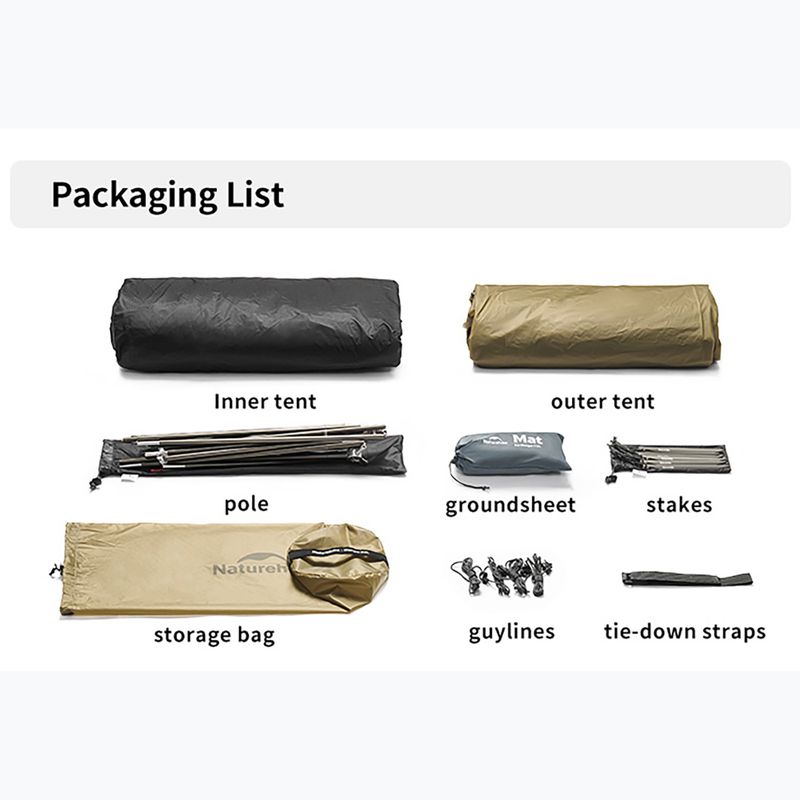 Палатка за трекинг 1-местна Naturehike Mongar UL1 15D rocky grey 3