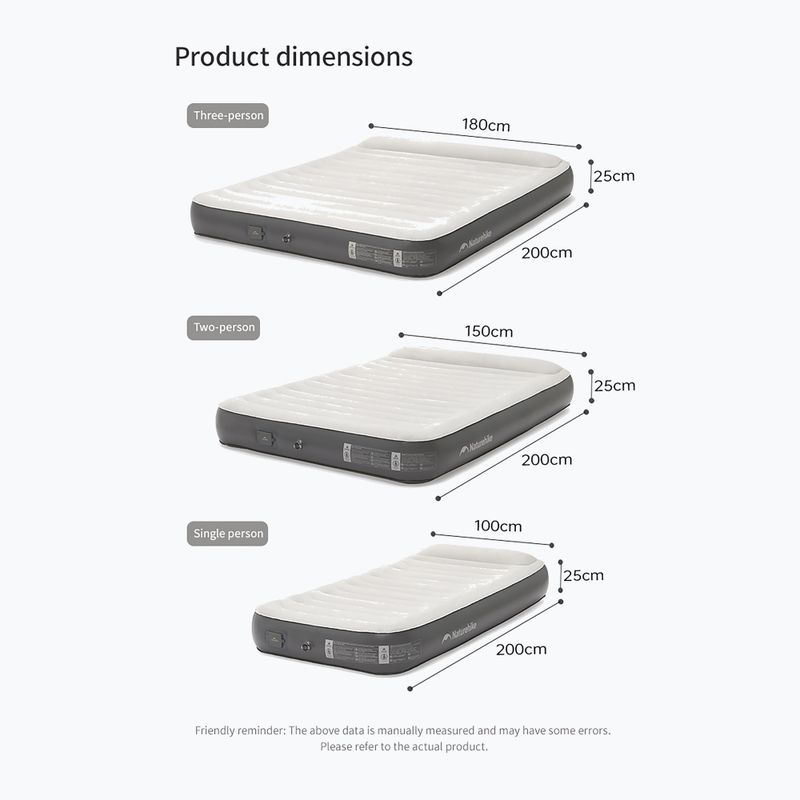 Надуваем дюшек/матрак Naturehike Chenjing with Pillow Double grey 2