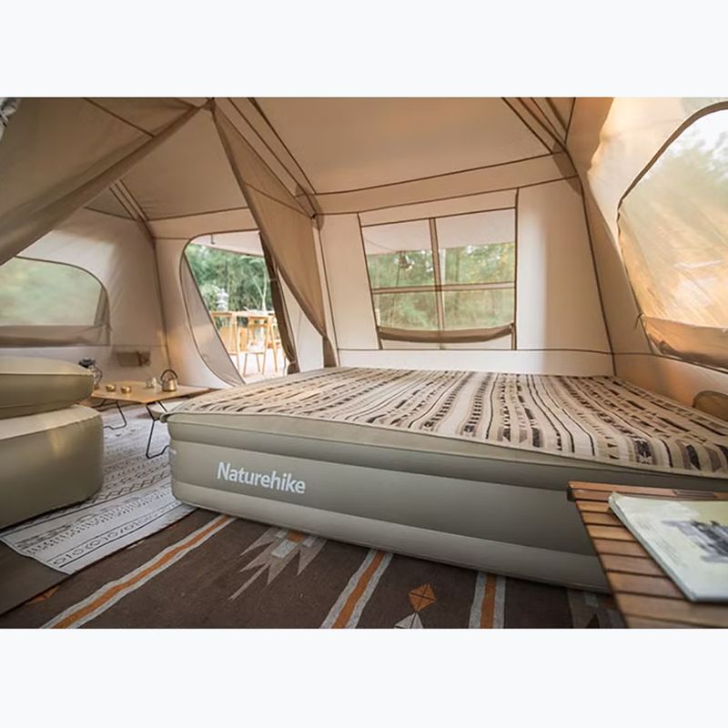 Палатка за къмпинг 4-местна Naturehike Village 13 Ridge Ultimate Edition brown/ti black 7