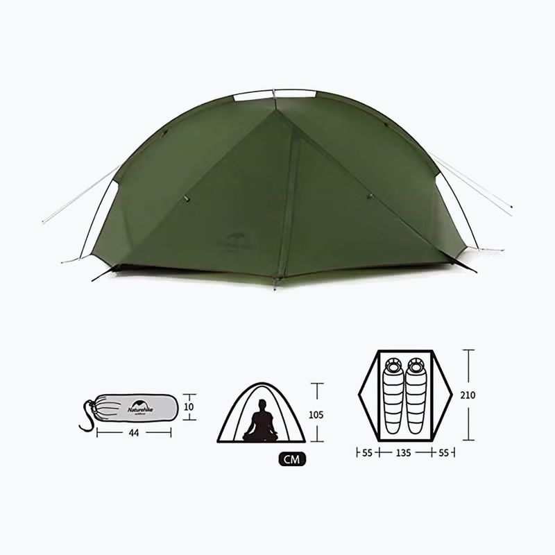 Палатка за трекинг 2-местна Naturehike Tagar 2 forest green 2