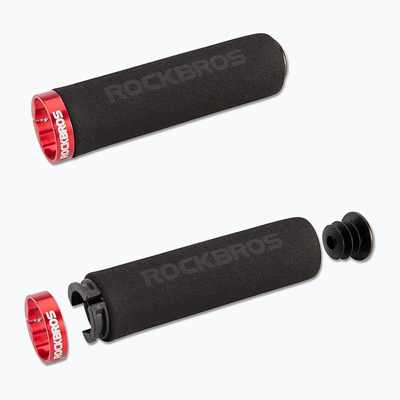 Ръкохватки за кормило Rockbros BT1001 Handlebar Grips black/red 2