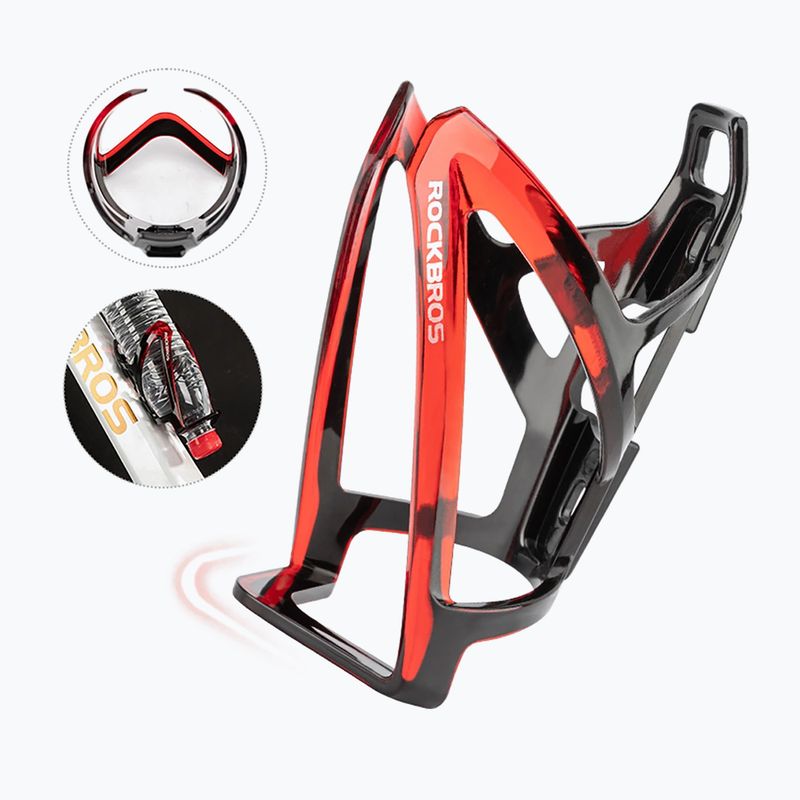 Кошница за бутилка за вода Rockbros 31210007 Water Bottle Holder black/red 3