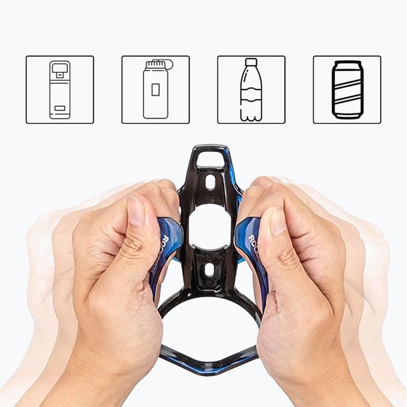 Кошница за бутилка за вода Rockbros 31210007 Water Bottle Holder black/blue 4