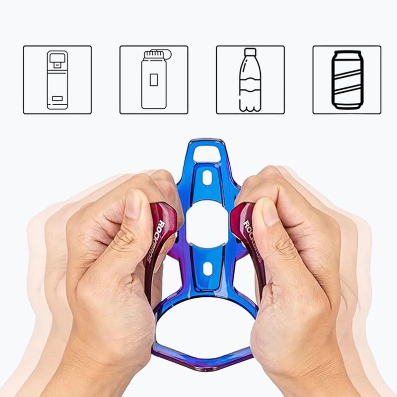 Кошница за бутилка за вода Rockbros 31210007 Water Bottle Holder blue/purple 4