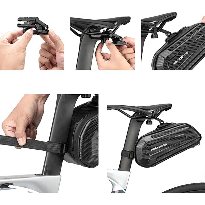 Чанта под седалка на велосипед Rockbros B69 Bike Saddle Bag black 5