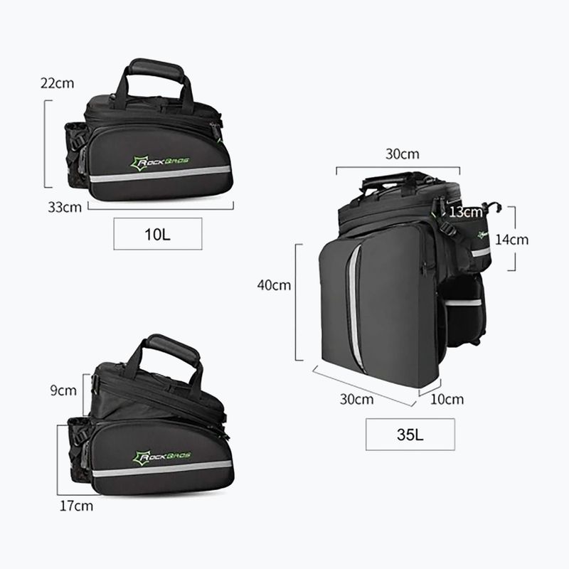 Чанта за багажник на велосипед Rockbros A6-03BK Bicycle Pannier Bag black 5